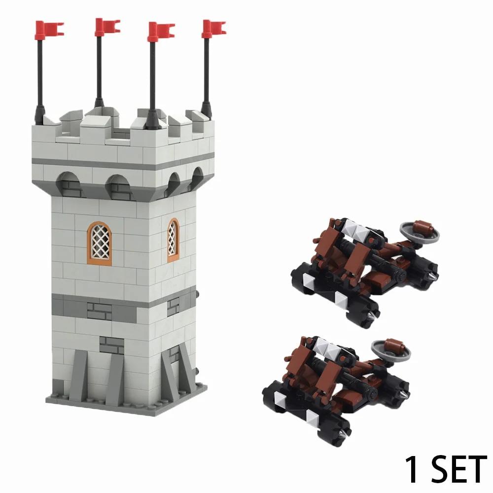 Medieval Castle Siege Weapons Building Blocks Siege Engine Cannon Car  Catapult Crossbow MOC Assembly Bricks Toys
