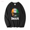 India Cricket T Shirt for Fans Jersey Indian SweaT 16716 vintage Washed Stretched designer clothes Stylish Soft Slightly