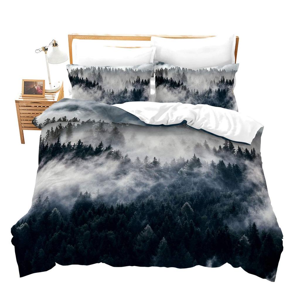 Tropical Tre Soft Duvet Cover Set Nature Plants Tre Foliage Decorative Beding Set Soft Microfiber Warm Comforter Cover for Young Boys Young Girls