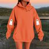 Women's Solid Color Long Sleeve Casual Halloween Print Pullover Hooded Sweatshirt