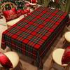 Christmas Tartan Plaid Rectangle Tablecloth Table Decor Winter Xmas Kitchen Dining  Banquet Tablecloth Christmas Decorations