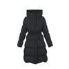 Autumn and winter new fashion hooded down jacket women's winter medium and long new waist rope drawstring to keep warm