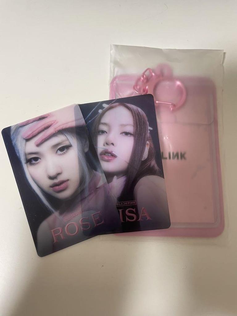 [USED] BLACKPINK Trading Card Case and Rosé and Lisa Trading Cards