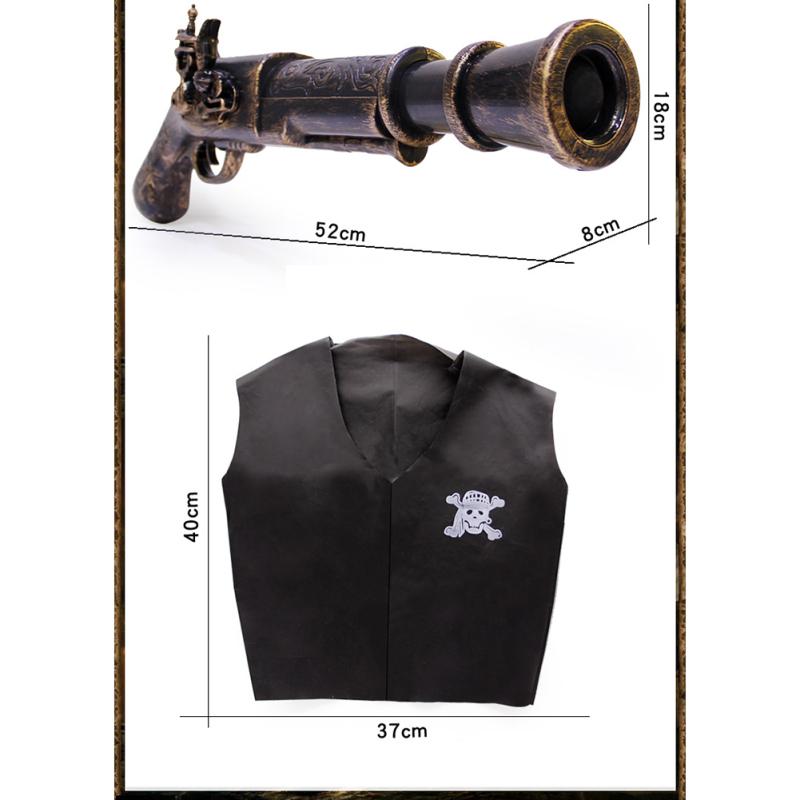 Halloween Piratenkostüm Spielset für Kinder Lustige Grimasse Totenkopf Augenmaske Piratenschatzkiste Spielzeug für