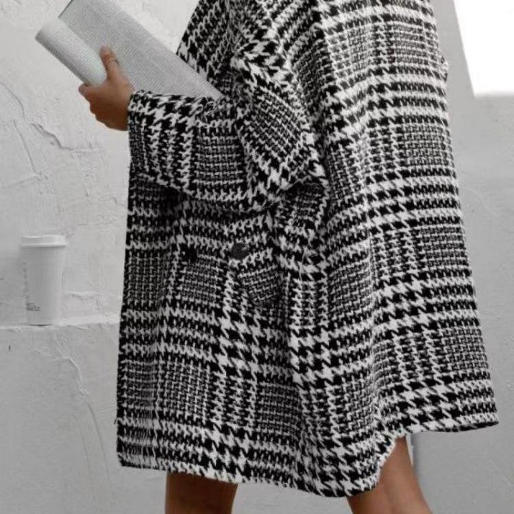 Women's Winter Wool Coat Thick Lined Warm Jacket for Autumn
