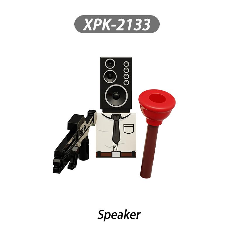 MOC Skibidi Toilet Man Vs Monitor Building Blocks The Audio and Camera Man Toys For Children Christmas Birthday Gift