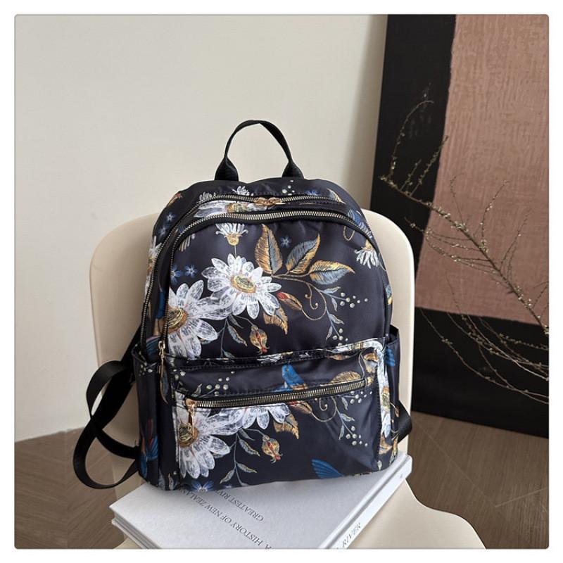 Butterfly Flower Cherry Print Casual Womens Backpack With Large Capacity For Daily Use