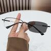 2026 Stylish Metal Frame Photochromic Reading Glasses Unisex Elegant Luxury Comfortable Office Work Eyeglasses 0 To +4.0