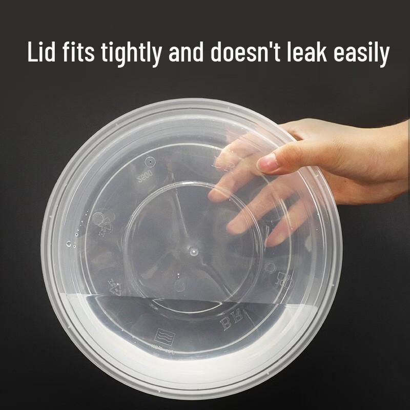 Jing Zhi Feng Disposable Thickened Round Takeaway Containers with Lids