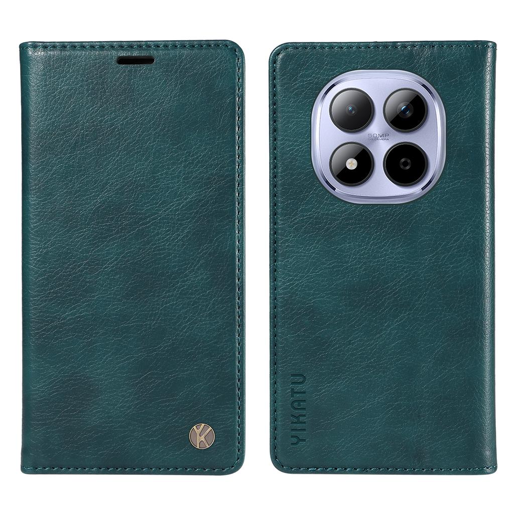 For Xiaomi Redmi Note 15 Pro 5G (Global) Wallet Case YIKATU YK-006 Magnetic Closure Leather Phone Cover Litchi Texture