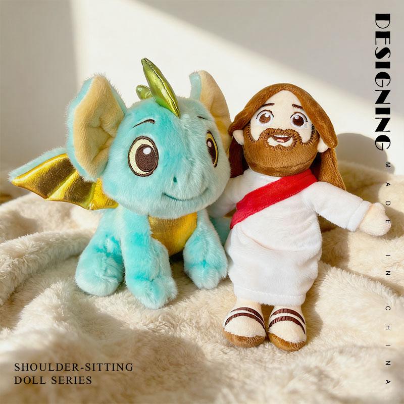 12 Styles Standing Shoulder Animal Plush Toy Owl Parrot Bald Eagle Jesus Squirrel Sloth Frog Party Props Birthday Gift