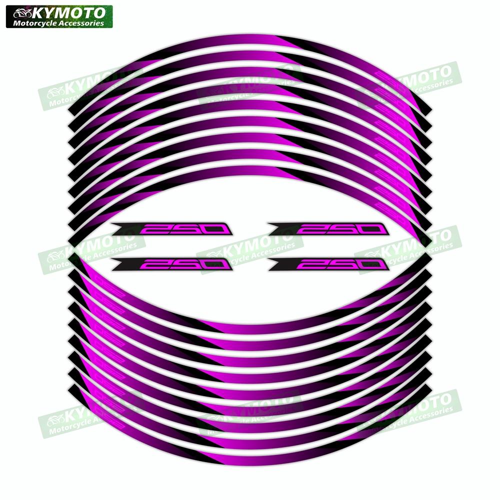 For Z250 Z 250 motorcycle accessories 17 inch front and rear wheel hub decals fairing modified reflective sticker decoration