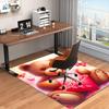 1PC Custom Name Teddy Bear Heart Theme Floor Mat Ideal for Living Room, Game Rooms, Office, Bedroom,Floor Mat Playful Design