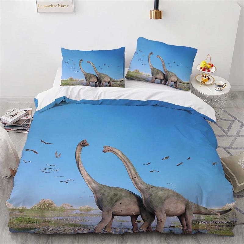 Dinosaur Duvet Cover Twin Microfiber 3D Animal Comforter Cover Jurassic World Park Dinosaur Bedding Set For Kids Teens Boys Room