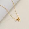 18K Gold Plated Pearls Chain Star Pendant Necklace Sturdy Stainless Steel Waterproof Jewelry Accessory for Women