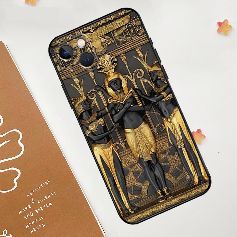 Ägypten Pharao Wandmalerei Hülle Für Apple iPhone 15 16 14 13 12 11 Pro Max Mini XR 15 16 Plus 16e Schutzhülle