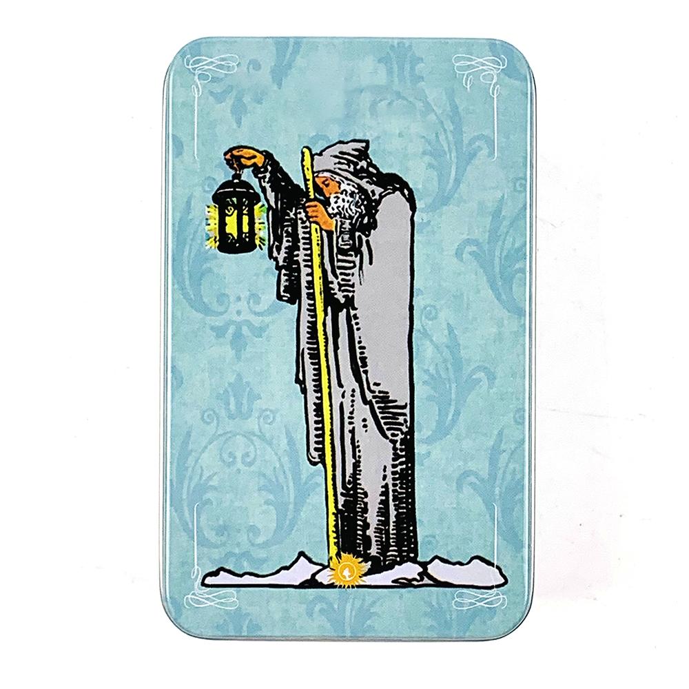 Metal Box Gilded Tarot Cards Deck With Paper Guidebook English Vision Board Games,Classical Divination Party Games Cards