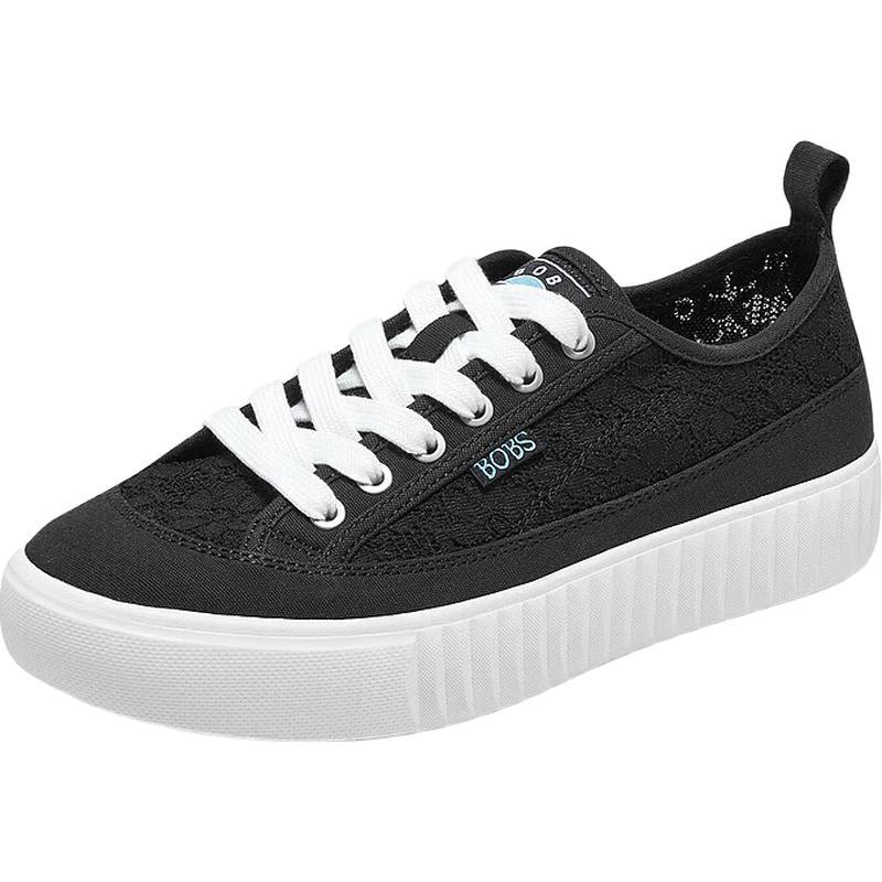Skechers Women s Platform Lace-Up Canvas Casual Shoes 114391 US 6