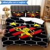 3PCS Sport Club Football Crest Printed Soft Bedding Set,Including 1pc Duvet Cover And 2pcs Pillowcases Perfect for Bedroom, Dormitory, Fan gift