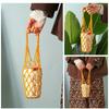 1pc Handmade Nylon Mesh Bag, Reusable Beverage Holder, Coffee Cup Holder, Portable Drink Carrier, Decorative Mesh Bag