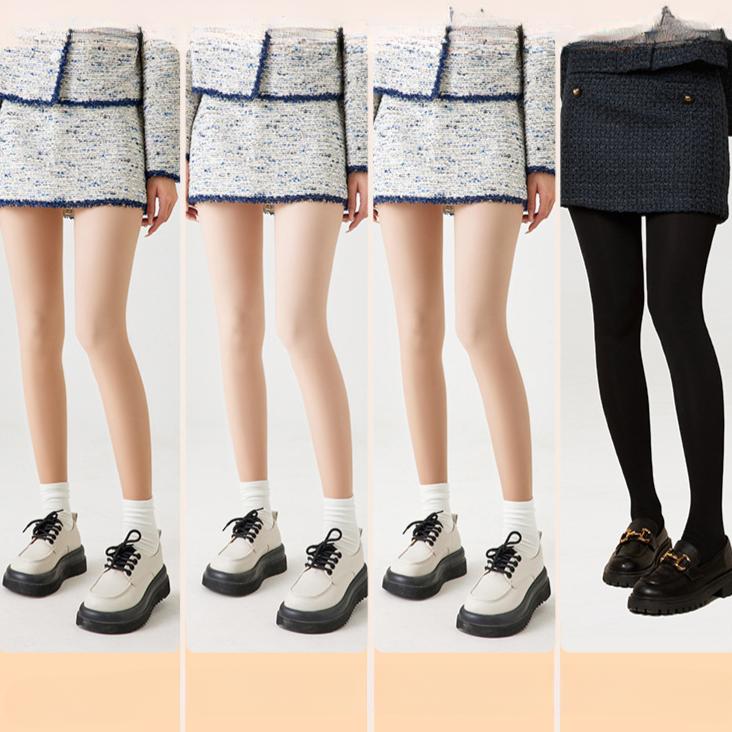 Women's High Waist Thin Leggings with Socks for Autumn Silk Stockings Women Autumn Winter Pantyhose Fleece-lined Leggings Velvet Leggings Pantyhose