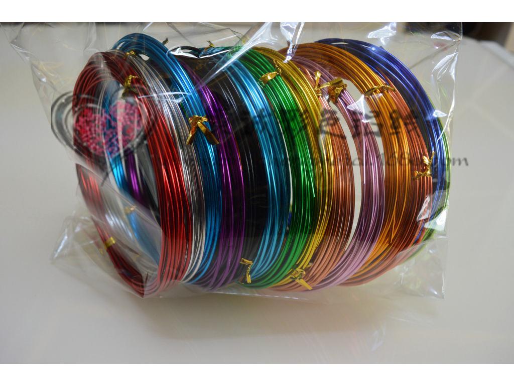 Colored 3.0mm x 5m Anodized Aluminum Wire for Handmade Bicycle Weaving and DIY Modeling