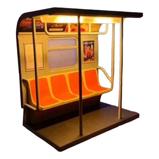 

New York Train Lamp Retro LED Ambient Light with Hidden Button 3D Printed Desktop Night Light for Shelf Nightstand Decor 1pc