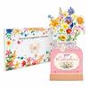 Wooden Base Monthly Planner Detachable Base Floral Desk Calendar  for Table Desk Decor
