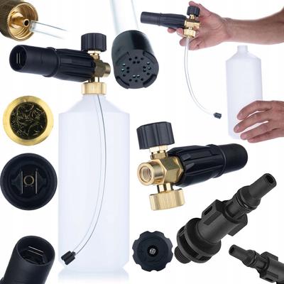 Rosfix Foaming Gun S0401 1000ml for Pressure Washer G1/4F, Nozzle 1.23mm + Adapter / Adapter for Lavor Pressure Washer To G1/4""M (plastic)