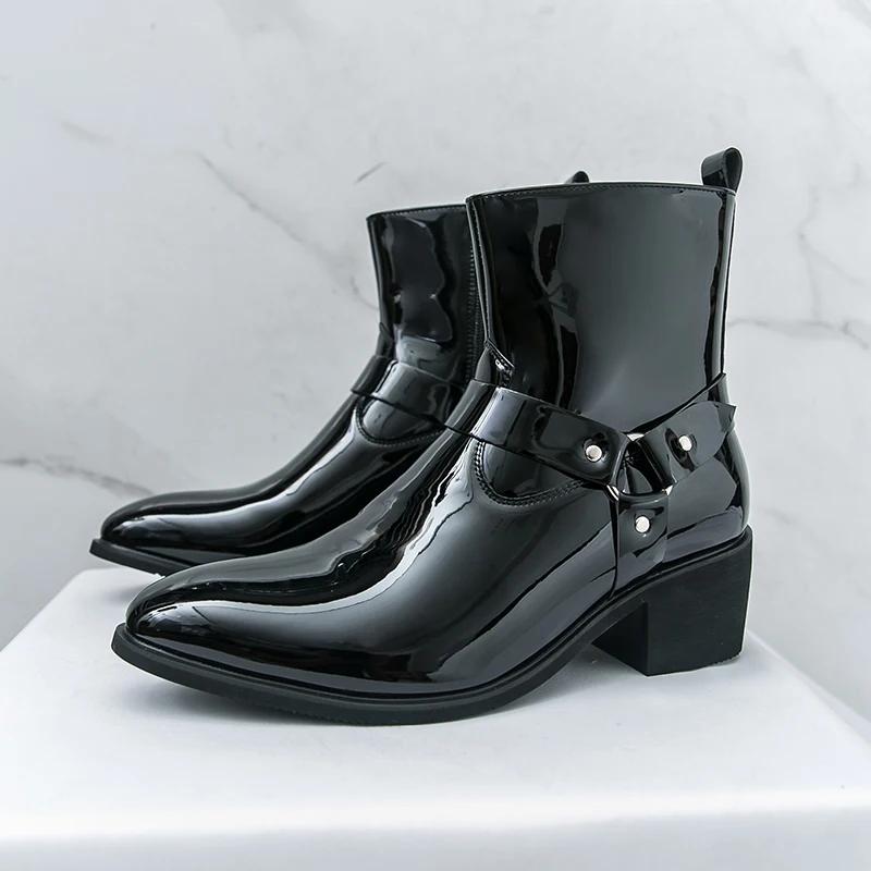 

Классические кожаные мужские ботильоны, модные мужские кроссовки с высоким верхом, новые уличные ботинки для хайкинга, удобные мужские повседневные боты, мотоциклетные ботинки 46