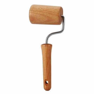Lebensmittelechter Holz-Teigroller Drehbarer Pizza-Roller Langlebiger Kuchen-Nudelholz Kinder Backwerkzeug