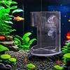 Non-Slip Aquarium Feeder Ring Fish Feeding Supplies Transparent Fish Feeding Dish Floating Food Feeder Square for Fish Tank