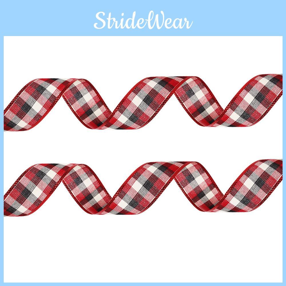 Festive Scottish Plaid Christmas Ribbon 2m Fabric For Classy Holiday Decor