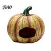 Terrarium Pumpkin Decor Aquarium Hideout, Halloween Fish Tank Decoration, Resin Jack-O-Lantern Decorations Hide Cave for Betta Shrimp Shelter