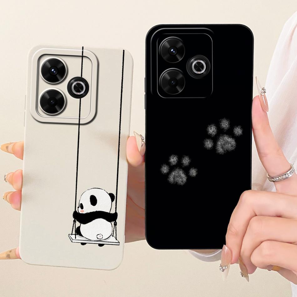 For Xiaomi Redmi 13X Cute Cat Flower Cartoon Phone Case For Redmi 13X Shockproof Soft Silicone Covers Bumpers