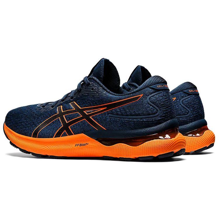 Asics Gel Nimbus 24 French Blue Shocking Orange Herren Sneaker 1011B359-402