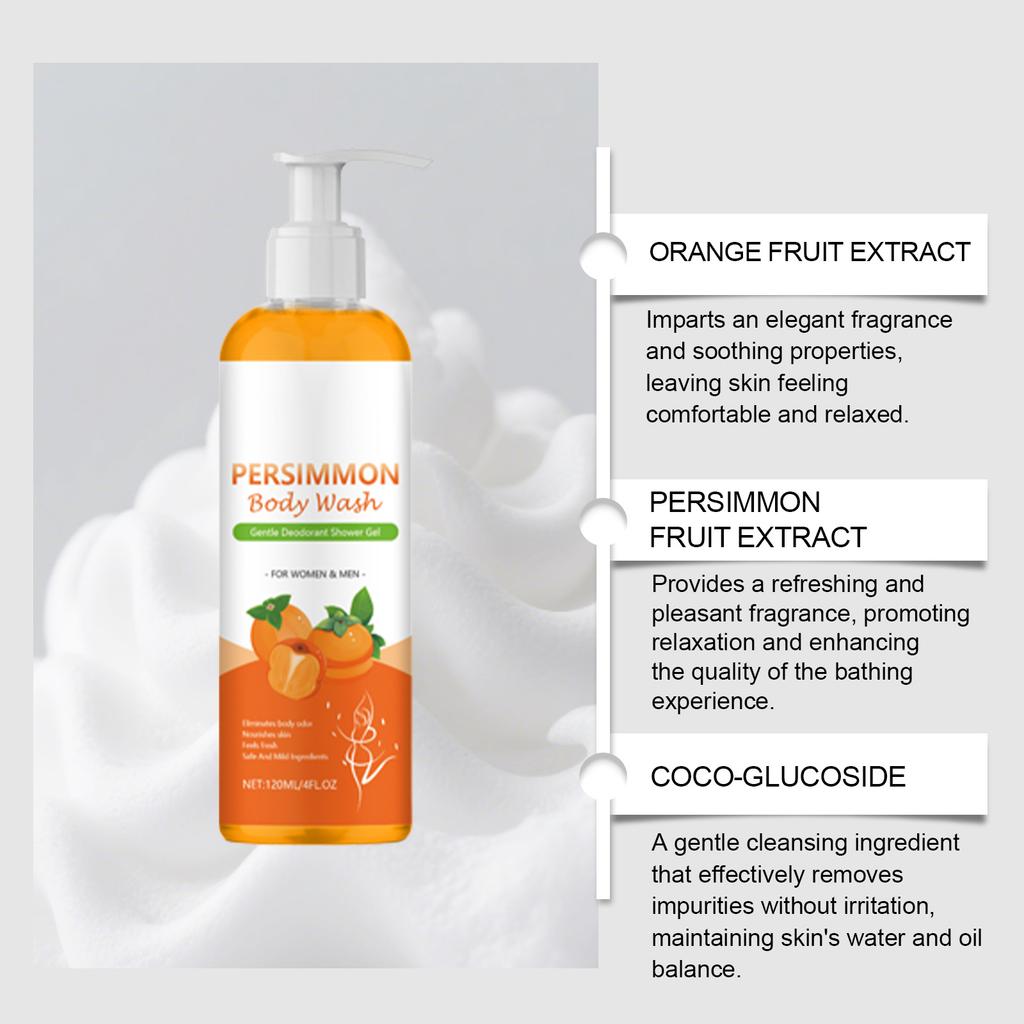 Nourishing Body Wash Orange Fragrance Gentle Cleansing Moisturizing Refreshing Shower Gel 500ml