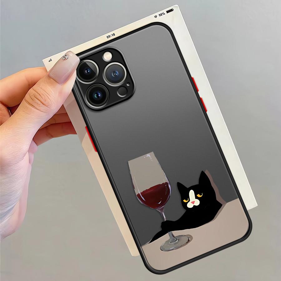 Funda Back Phone Cover Case for iPhone 17 Pro Max 15 7 8 SE 12 16 Plus XS XR 11 14 13 Mini Air Cute Cat