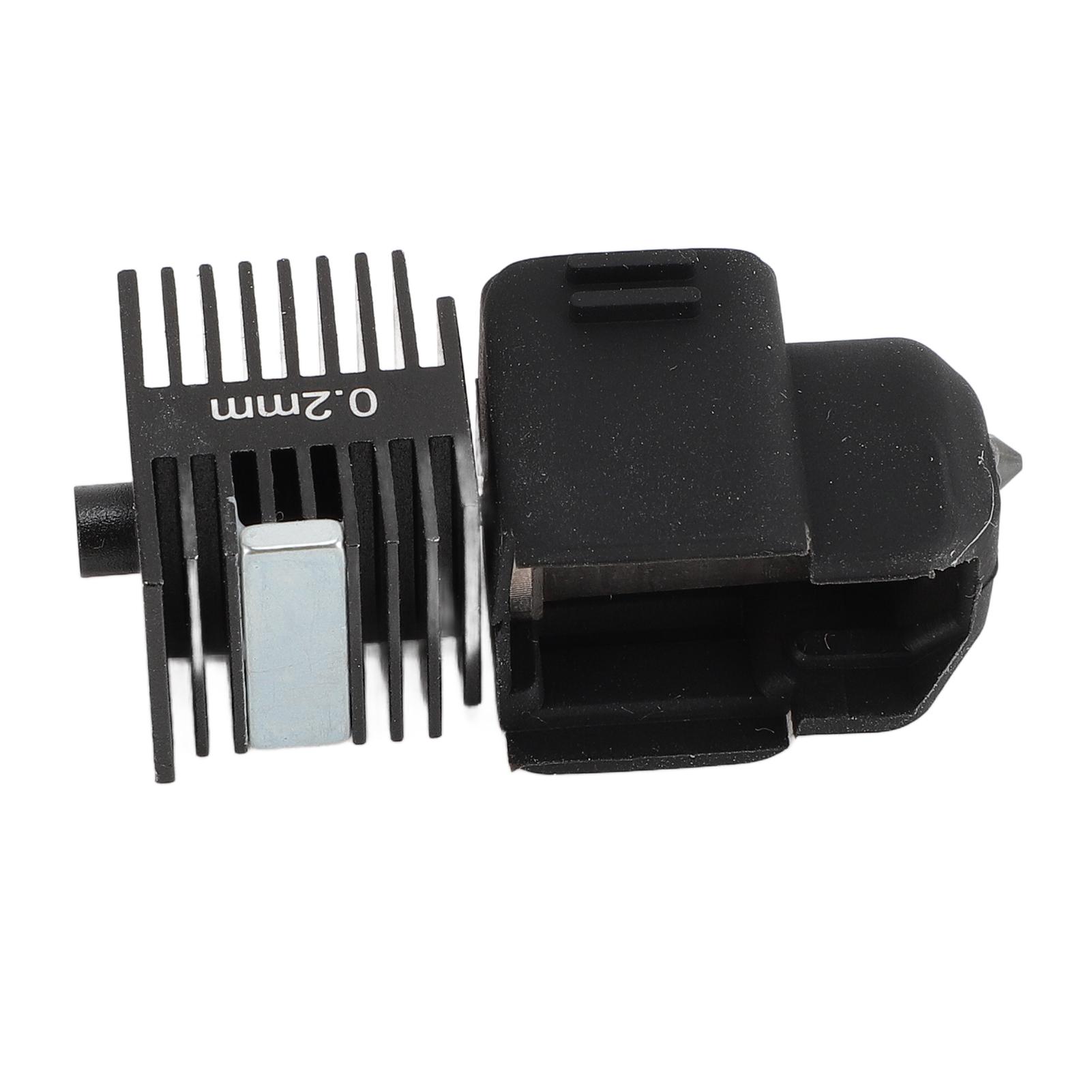 3D Printer Hot End Kit with Silicone Cover Chrome Plated Brass Heating Block 3D Printer Extruder 0.2mm