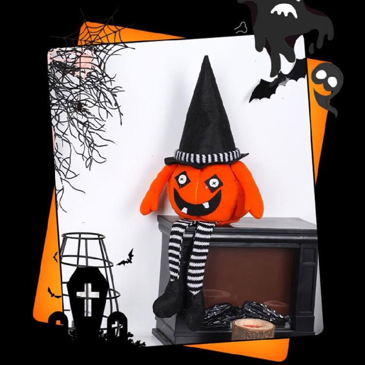 Handmade Pumpkin Specter Collectible Functional Pumpkin Specter Toy Ornament for Halloween Theme Parties and Event