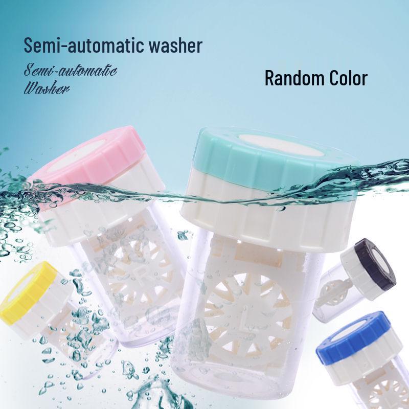 2-Pack Free Shipping: Compact Manual Contact Lens Cleaner with Rotation