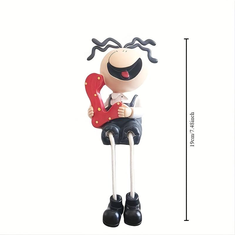 LOVE Sanmao Hanging Doll Resin Crafts - Cartoon Ornaments for Kids' Room, Wedding Gifts & Living Room Bedroom Home Decor