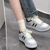 Women S Blue White Stripes Bread Shoes Casual Skate Shoes