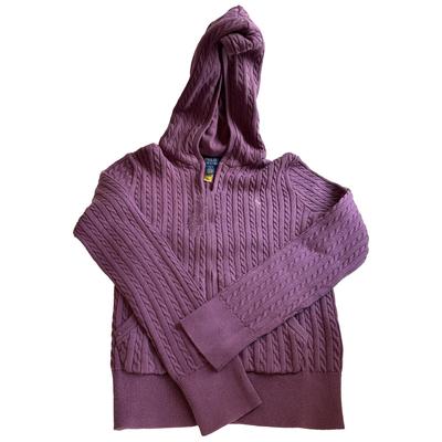 Suéter Polo FW24 Punto Cable Sudadera con Cremallera Manga Larga Punto Suéter para Niños Morado 313916533-006