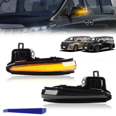 GemPro LED Door Mirror Flashing Turn Signals Compatible with Toyota RAV4 50 Series 30 Series and 30 Series Direct Replacement for Original (Smoked) -