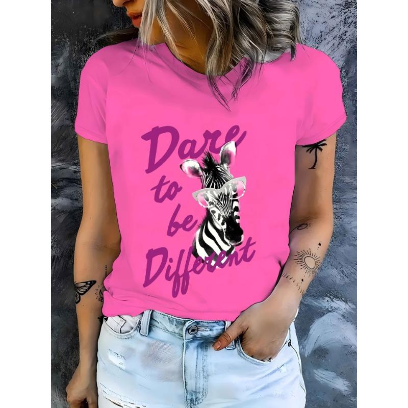 

Женская футболка 3D-печать Мода Женская футболка с коротким рукавом Круглый вырез Повседневный Удобный топ XS