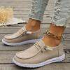 Casual large size shallow mouth breathable women's shoes autumn new women's comfortable flat-soled single shoes women