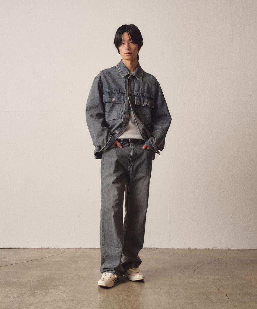Ezio Khaki Washed Denim Jacket