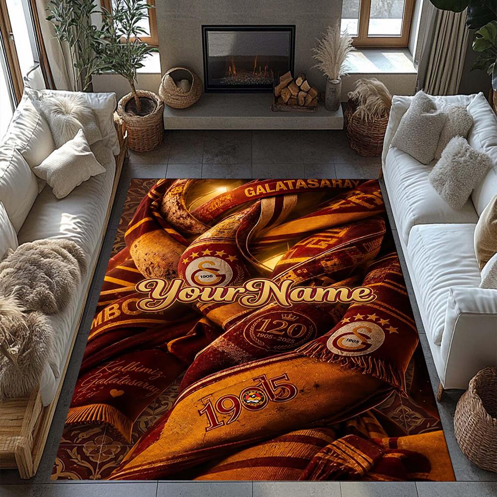 Galatasaray Personalized Text Floor Mat Suitable For Game Room Hallway Bedrooms Foyer Antislip Rug Anime Office Decor Wedding Party Gift