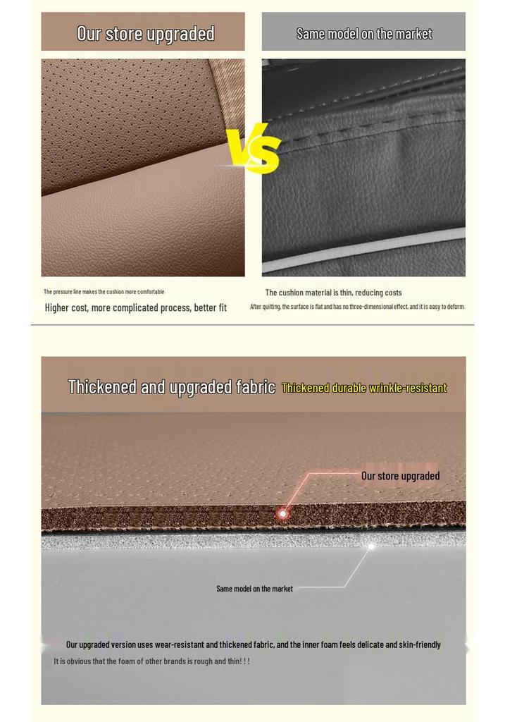 Leather Car Seat Covers for Wuling Bingo Pro - Universal, All-Season, Full Coverage Seat Cushions